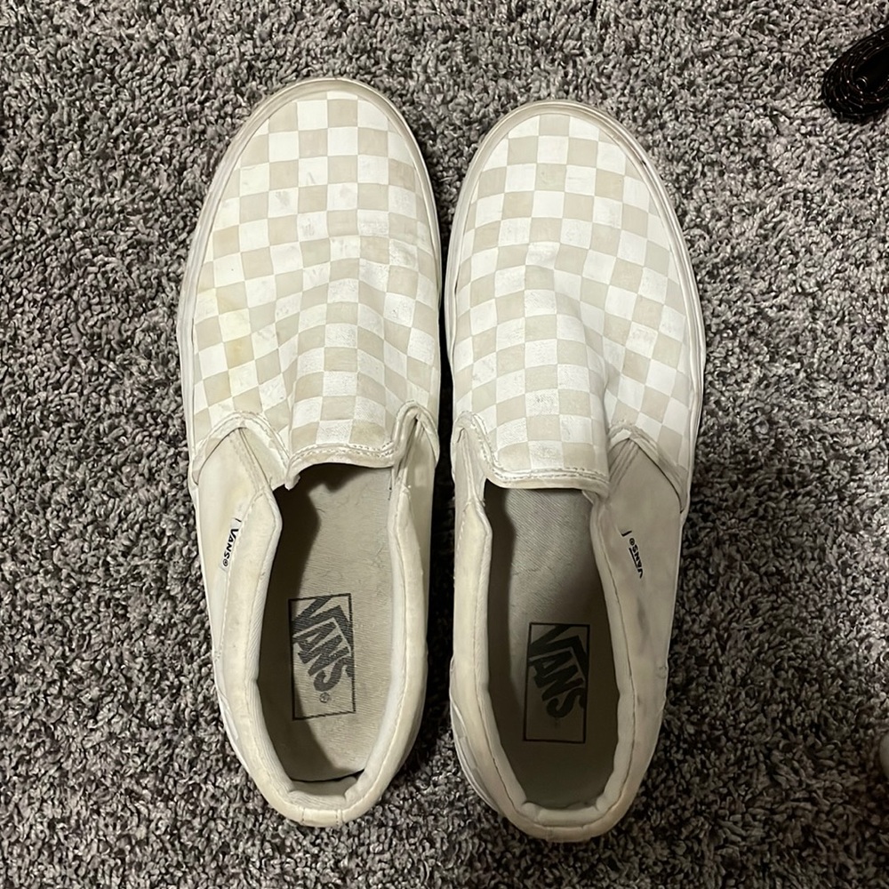 White checkered vans